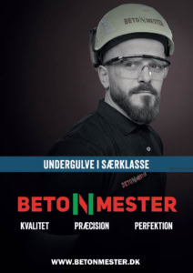 Portræt af Betonmester medarbejder i arbejdstøj - "BETONMESTER"